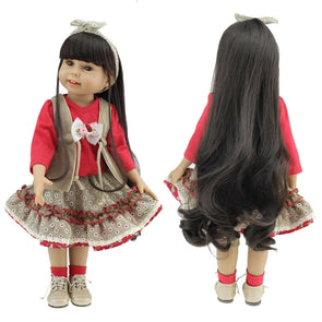 18" Handmade Newborn Baby Girl Doll National style Lifelike Vinyl Silicone Reborn Toddler Birthday Gifts