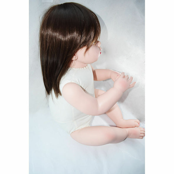 Simulation Doll Lifelike Reborn Baby Dolls Silicone 28" Alive Naked Toddler Girl Doll DIY Gifts