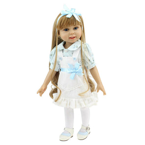 18" 45cm Baby Girl Doll Lifelike Handmade Girl Reborn Doll Tiny Flower Dress for Kids Best Gifts