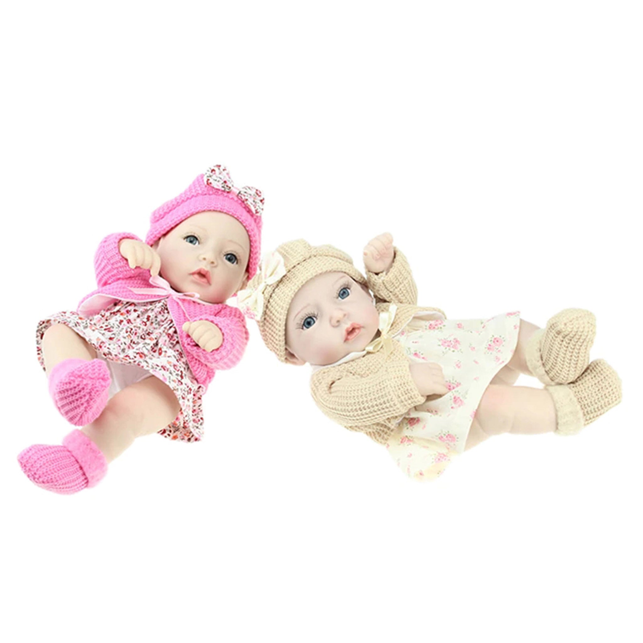 1pc 22-inch Full Body Vinyl Reborn Baby Doll, Lifelike Newborn Baby Girl  Doll In Pink Dress