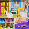 Kids DIY Toys Set Assembled Miniature Dollhouse Two-Storey Villa Model Toys For Children Gifts