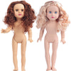 Girls Lifelike Doll 45cm Long Curly Hair Reborn DIY Dolls for Girls Gifts Toys