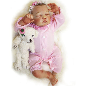 20" Realistic Reborn Baby Doll Cloth Body Soft Silicone Lifelike Dolls