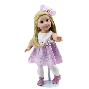18" Soft Silicone American Girls Dolls Realistic Long Hair Toddler Doll Alive Vinyl Baby Princess Toys for Kids Best Gifts