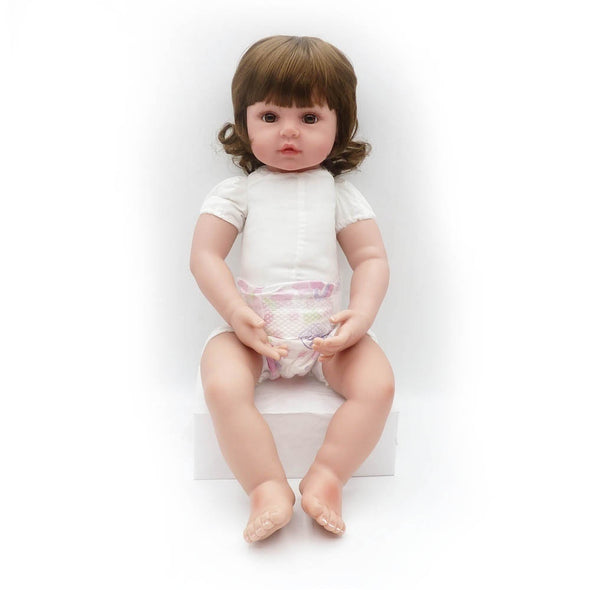 Handmade Baby Dolls Simulation Lifelike Toddler Birthday Party Gift With Clothes 22 Inch 56cm Reborn Realistic Girl Soft Vinly