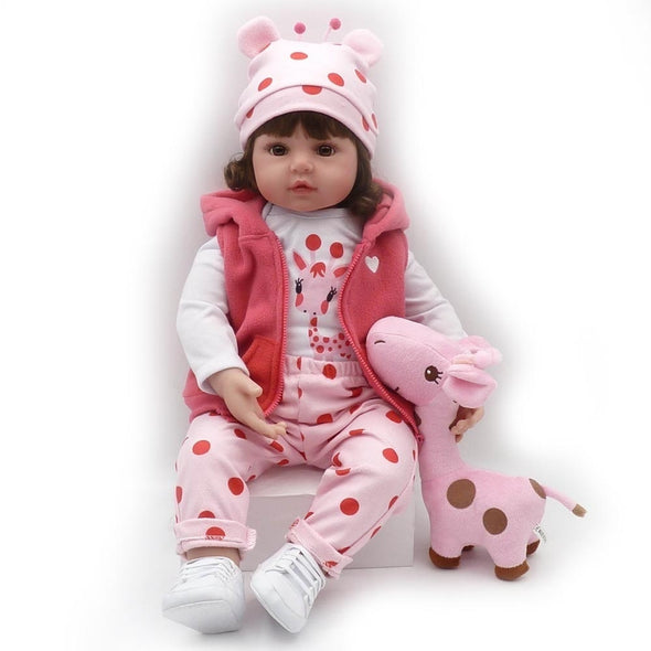 Handmade Baby Dolls Simulation Lifelike Toddler Birthday Party Gift With Clothes 22 Inch 56cm Reborn Realistic Girl Soft Vinly