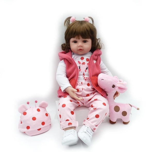 Handmade Baby Dolls Simulation Lifelike Toddler Birthday Party Gift With Clothes 22 Inch 56cm Reborn Realistic Girl Soft Vinly