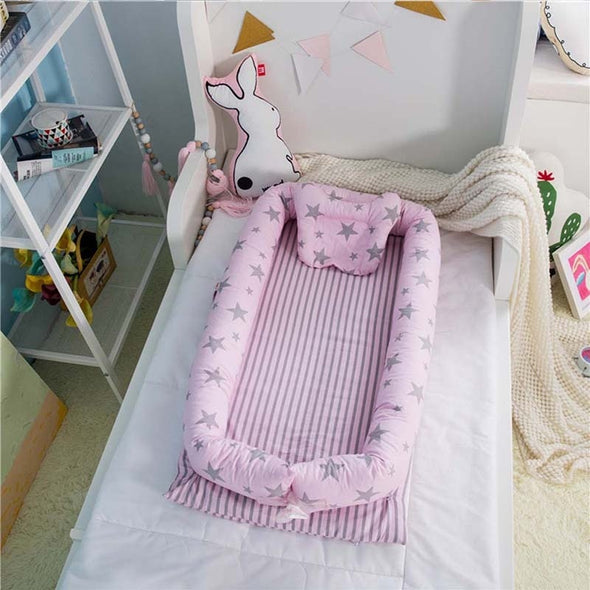 Infant Baby Nest Bed Toddler Size Nest Fish Bunny Portable Crib Sleeper Baby Artifact Bed Nest for Newborn and Toddlers