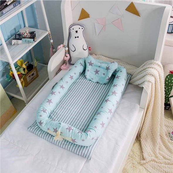 Infant Baby Nest Bed Toddler Size Nest Fish Bunny Portable Crib Sleeper Baby Artifact Bed Nest for Newborn and Toddlers