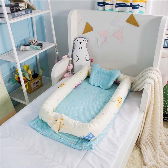 Infant Baby Nest Bed Toddler Size Nest Fish Bunny Portable Crib Sleeper Baby Artifact Bed Nest for Newborn and Toddlers