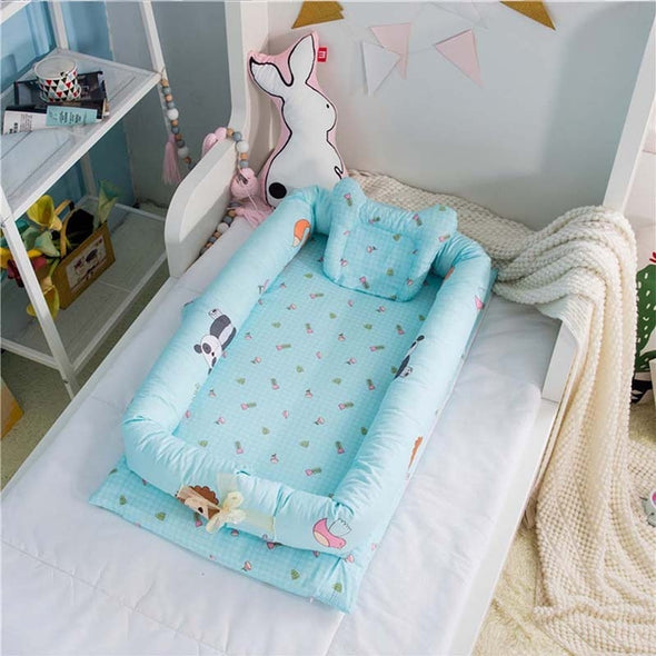 Infant Baby Nest Bed Toddler Size Nest Fish Bunny Portable Crib Sleeper Baby Artifact Bed Nest for Newborn and Toddlers