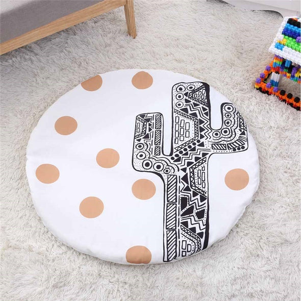 Hot Mat Baby Play Blanket Infant Cotton Mats Sleeping Crawling Pad Soft Multi Style Game Carpet Clock Cactus Animal Pattern Kids Rug Toy