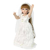 48CM Princesses American Girl Doll White Wedding Dress Reborn Doll Full Silicone Girl Doll Realistic Joint Baby Doll Toys Gift