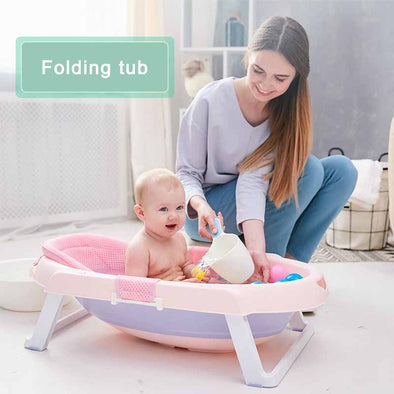 Baby Folding Tub Portable Multifunction Lovely Baby Bath Tub Newborn Supplies Wash Basin