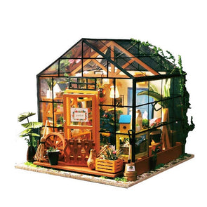DIY Miniature Doll House 3D Wood Doll Houses Model Flower Shop Toy for Girl Decorations Gifts