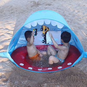 Summer Kids Beach Tent Pool  Awning Tent Portable Build Outdoor Baby Kids Play House Tent Toys