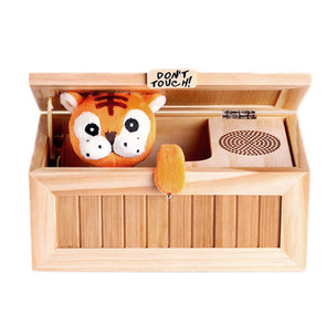 Creative Wooden Useless Electronic Box Cute Tiger Funny Toy Gift Decompression Toys Interesting Gifts