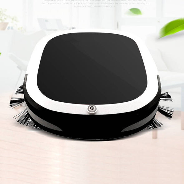 MIGHTYDUTY Automatic Robot Vacuum Cleaner Robotic Vacuums for Home Cleaning Hardwood Floor Carpet Pet Fur Sweeping Robot High Suction Black (EU STANDARDS)